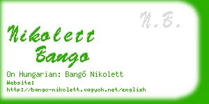 nikolett bango business card